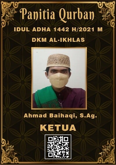 contoh id card panitia qurban idul adha 1442 h/2021 m