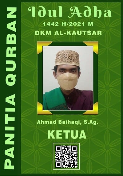 id card panitia qurban idul adha 1442 H/2021 M